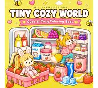 Tiny Cozy World Cute and Cozy Coloring Book for Adults & Teens: Bold and Easy Coloring Pages with Tiny Animals, Mini Worlds, Sweet Treats, Cafés, Shopping, and Relaxing Scenes