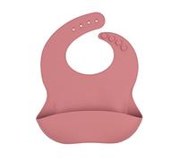 Tiny Dining Bib d'alimentation pour bébé en silicone à rose poussiéreux avec poche du receveur de nourriture - Babies imperméables
