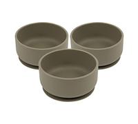 Tiny Dining Bols d'aspiration en silicone pour bébé - Silver Sage - Pack de 3