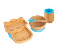 Tiny Dining Llama Bamboo Aspiration Baby Feeding Set - Bleu - 4pc