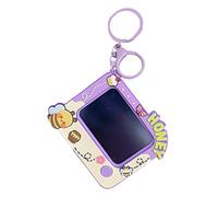 Tiny Doodle Board - Joli tableau effaçable - Motif abeille - Mini carnet de croquis - Pendentif amusant de jeu de voyage - Clip porte-clés pour peindre des activités d'apprentissage créatives