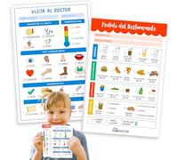 Tiny Expressions Playtime Lot de 2 blocs-notes pour jeux de simulation pour enfants - 40 pages pour prendre des commandes de restaurant et 40 pages de visite chez le médecin - Jeu de rôle imaginatif