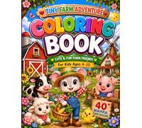 Tiny Farm Friends: Coloring Book for Kids Ages 4-10