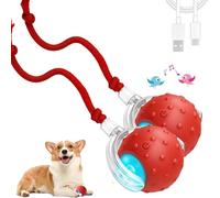 Tiny Fetch Dog Toy, Interactive Dog Ball, 2025 New Lifted Living Interactive Dog Cat Toys Rolling Balls, 360° Smart Automatic Rolling Pet Ball, Moving Toy For Dogs & Cat,Tough Chew Proof (2Red)