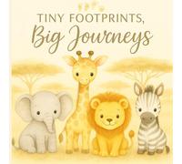 Tiny Footprints Big Journeys: Baby Shower Guest Book, with Guest Sign-In Pages, Gift Log, and Wishes for Baby - Cute Watercolor Jungle Theme