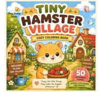 Tiny Hamster Village: A Cozy Coloring Book with 50 Adorable Hamster Adventures, Tiny Stories, and Heartwarming Quotes for Kids and Animal Lovers