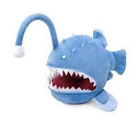 Tiny Heart Baudroie Peluche 36cm/14 Jouet Réaliste - Bel Animal Cadeau Mignon et Doux pour Enfants, Garçons et Filles - Brille dans Le Noir Bleu