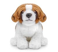 Tiny Heart Jouet en Peluche Saint-Bernard en Soie Brun pour Enfants, Saint-Bernard Petit CœUr, SéRie Chien, Animal De Compagnie, Oreiller en Peluche Doux 25cm/11”