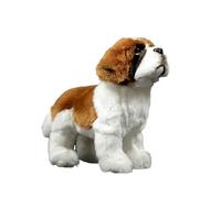 Tiny Heart Peluche Chien Saint-Bernard 26cm/10 Jouet en Peluche de Chien Saint-Bernard réaliste Bel Animal Cadeaux Mignons et Doux pour Enfants garçons et Filles Éducatif interactif Confortable Brun