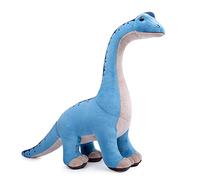 Tiny Heart Peluche Dinosaure brachiosaure Jouet en Peluche de Dinosaure réaliste Bel Animal Cadeaux Mignons et Doux pour Enfants garçons et Filles Jouets Éducatif interactif Confortable Bleu 14”
