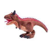 Tiny Heart Peluche Dinosaure Carnotaure Jouet en Peluche de Dinosaure réaliste Bel Animal Cadeaux Mignons et Doux pour Enfants garçons et Filles Jouets Éducatif interactif Confortable Brun 21”