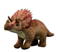 Tiny Heart Peluche Dinosaure Tricératops Jouet en Peluche de Dinosaure réaliste Bel Animal Cadeaux Mignons et Doux pour Enfants garçons et Filles Jouets Éducatif interactif Confortable Brun 21”