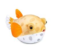 Tiny Heart Peluche Poisson-Globe 23cm/9" Jouet en Peluche Poisson-Globe réaliste Bel Animal Cadeaux Mignons et Doux pour Enfants garçons et Filles Jouets Éducatif interactif Confortable Jaune
