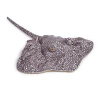 Tiny Heart Raie Pastenague 20in, Jouet en Peluche de Stingray, Série de Simulation, Jouet en Peluche Cambrien Doux Oreiller Poupée pour Enfants et Amoureux de la Faune Gris