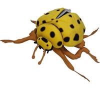 Tiny Heart Simulation de Jouets en Peluche Coccinelle Jaune, série de Jouets en Peluche Cambrian Animaux Coccinelle, adaptés à la décoration de la Maison,fête d'habillage d'animaux 10.6in/27cm