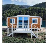Tiny Homes to Live In for Adults 6,1 m Extensible Modulaire Prefab Tiny Homes Space Save and Fully Furnished Backyard Guest House