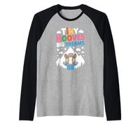 Tiny Hooves Big Dreams Mignon bébé Cheval Montagne Manche Raglan