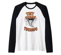 Tiny Human Tornado Parent Life Funny Toddler Boy Manche Raglan