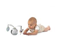 Tiny Love 2-in-1 Tummy Time Musical Mobile, Mobile musical 2-en-1 pour le temps sur le ventre, mobile rotatif à 360° avec musique et lumières, mobile de poussette portable, Black & White Décor