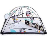 Tiny Love Black & White Tapis d'éveil, Tapis de Jeu Musical Bébé 2-en-1, 0 Mois+, Tapis de Jeu Bébé, 18 Activités, Jouet Musical Interactif, Livre très Contrasté, Arches Réglables, Histoires Magiques