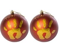 Tiny Love Boule de Noel, Decoration Noel Empreinte Bébé, Boule de Noel Personnalisée, Peinture Non Toxique Testée Dermatologiquement, Cadeau Nouveau Né, Kit Tout-en-Un, 0+ Mois, Tiny Creations