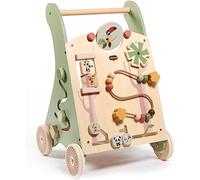 Tiny Love Chariot de marche en bois 2-en-1, trotteur 12 activités, dès 18 mois, Boho Chic