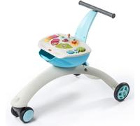 Tiny Love Here I Grow 5-in-1, Trotteur et Porteur, Bleu, Meadow Days | Chariot de Marche avec Frein de Sécurité, 6 Mois-3 Ans, Chariot à Pousser, 5 Modes de Jeu
