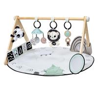 Tiny Love Luxe Developmental Gymini, Tapis d’éveil musical pour bébé, dès la naissance, tapis de jeu, 20 activités, jouet musical nomade, 12 cartes d’étapes, Black & White Décor