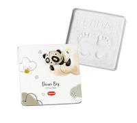 Tiny Love - Coffret bébé Magic Box Square - Empreintes main/pied, Kit argile, Cadeau personnalisé