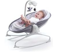 Tiny Love Rocker Napper Transat Bebe 3 en 1 Balancelle et Berceau, avec arche Musicale, Gris Chiné