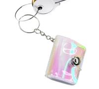 Tiny Memory Album - Pocket Photo Keychain | Small Scrapbook Holder with Display Sleeves for Wedding Birthday Friendship Graduation Travel Keepsakes and Personalized Gift Sharing, 2.56x2.17 inches