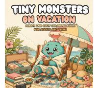 Tiny Monsters on Vacation: Funny and Cozy Coloring Book for Adults and Teens