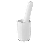 Tiny Mortier et pilon - Mini broyeur de pilules en porcelaine - Bol profond de 113,4 g avec long pilon - Moulin manuel pour pilules, épices, poivre, herbes, mauvaises herbes, ail, gadgets de cuisine