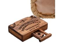 Tiny Oouija Boarrd - Woodden Talking Spirit Boarrdd - Board D' Miniature avec Tiroir pour Les Amis De La Famille, Ouijja Board Decor, Wooden Ouija Board Minimture Model