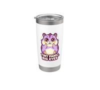 Tiny Panic, Big Eyes Humour Grande Panique Mignon Hamster Drôle Gobelet isotherme en acier inoxydable double paroi