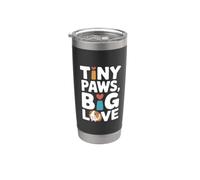Tiny Paws Big Love Cochon d'Inde Gobelet isotherme en acier inoxydable double paroi