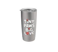 Tiny Paws Big Love Gobelet isotherme en acier inoxydable double paroi