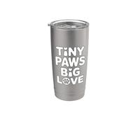 Tiny Paws Big Love Gobelet isotherme en acier inoxydable double paroi