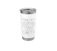 Tiny Paws Big Love Gobelet isotherme en acier inoxydable double paroi
