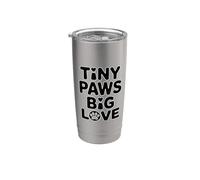 Tiny Paws Big Love Gobelet isotherme en acier inoxydable double paroi