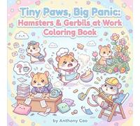 Tiny Paws, Big Panic: Hamsters & Gerbils at Work Coloring Book: A Funny Animal Coloring Book for Adults & Teens Featuring Cute Hamsters and Gerbils in Hilarious Workplace Jobs for Stress Relief