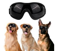 Tiny Pet Lunettes de soleil pour chiens de grande taille - Protection UV, coupe-vent et anti-buée - Verres en polycarbonate et monture en PVC, sangle réglable pour chiens de taille moyenne