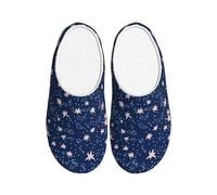 Tiny Star Pantoufles en flanelle pour homme et femme - Antidérapantes - Chaudes - Pour l'intérieur et l'extérieur, multicolore, X-Small Men/ Medium Women