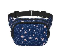 Tiny Star Sac banane double couche pour homme et femme Motif galaxie réglable pour voyage, randonnée, course à pied, cyclisme, festival