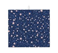 Tiny Star - Tapis égouttoir absorbant pour comptoir de cuisine, tapis de café, protecteur avec boucle de suspension, 40,6 x 45,7 cm