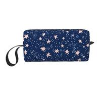 Tiny Star Trousse de maquillage de voyage résistante à l'eau pour homme et femme Pochette de rangement pour cosmétiques avec fermeture éclair portable Petit sac à outils