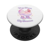 Tiny Steps Big Dreams Adorable Poulet esthétique et motivant PopSockets PopGrip Adhésif