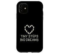 Tiny Steps Big Dreams Vêtement de Famille pour Enfant Motif cœur Coque pour iPhone 11