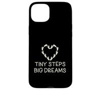 Tiny Steps Big Dreams Vêtement de Famille pour Enfant Motif cœur Coque pour iPhone 15 Plus