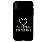 Tiny Steps Big Dreams Vêtement de Famille pour Enfant Motif cœur Coque pour iPhone XS Max